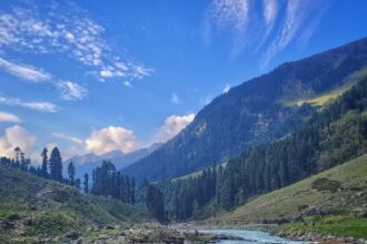 a river running through a valley